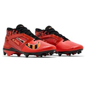New Nike Mens Alpha Menace Pro 4 Football Cleats FQ3984-600 Picante Red/Black